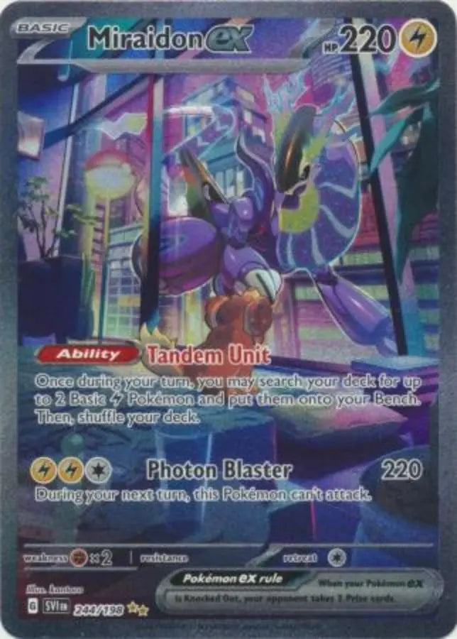 Pokemon - Scarlet & Violet - Miraidon EX 244/198 - Condition (MINT)