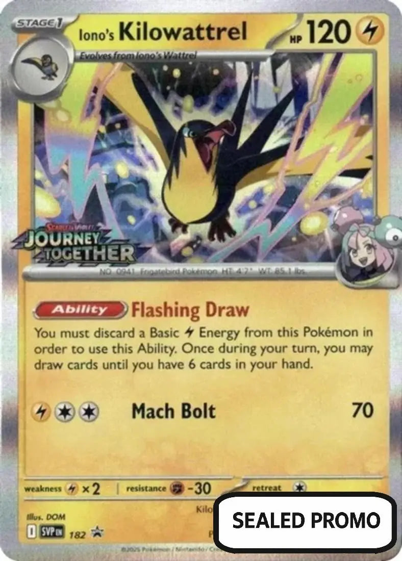 Pokemon - Iono's Kilowattrel - SVP182 - Pre-Release Promo Deck