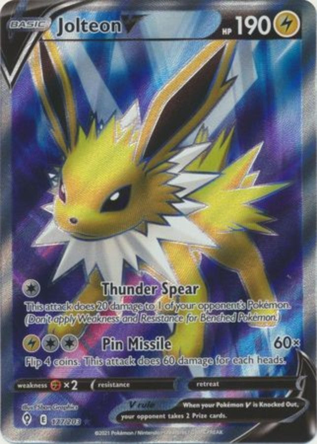 Pokemon - Evolving Skies - Jolteon V 177/203 - Condition (MINT)