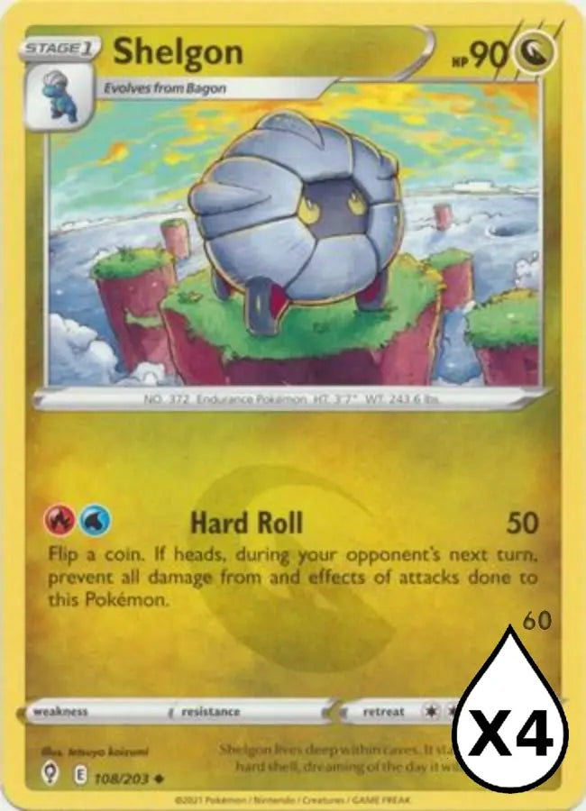 Pokemon - Evolving Skies - Shelgon 108/203 - Condition (MINT)