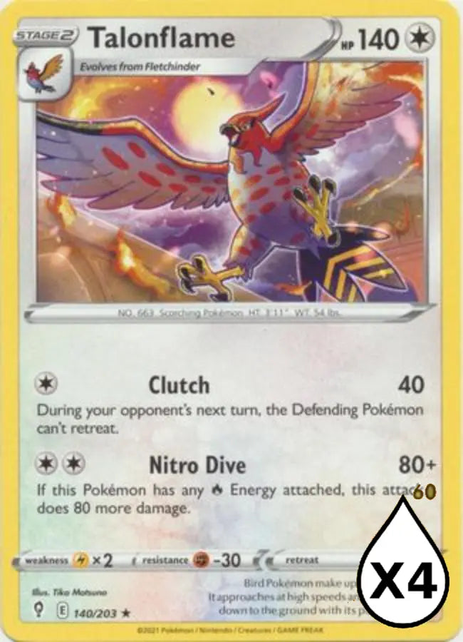 Pokemon - Evolving Skies - Talonflame 140/203 - Condition (MINT)