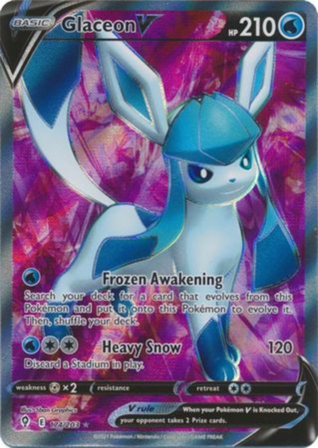 Pokemon - Evolving Skies - Glaceon V 174/203 - Condition (MINT)