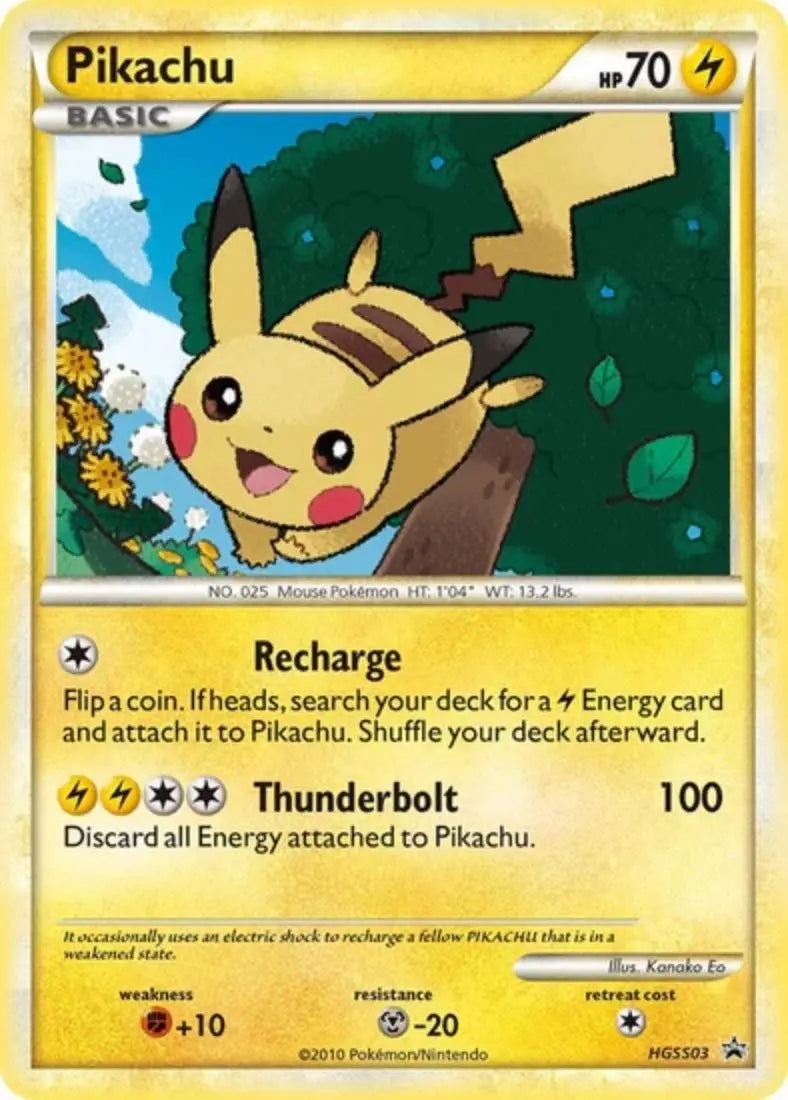 Pokemon - Promo Card - Pikachu - HGSS03 - Condition (LP)
