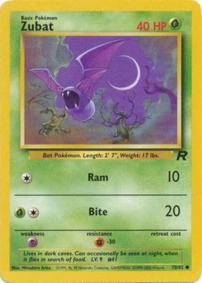 Pokemon - Team Rocket - Zubat 70/82 - Condition (LP)