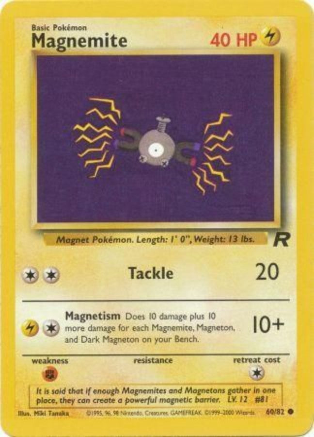 Pokemon - Team Rocket - Magnemite 60/82 - Condition (LP)