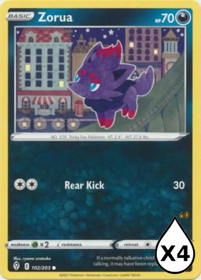 Pokemon - Evolving Skies - Zorua 102/203 - Condition (MINT)