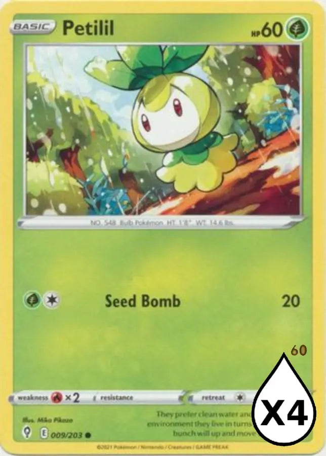 Pokemon - Evolving Skies - Petilil 009/203 - Condition (MINT)