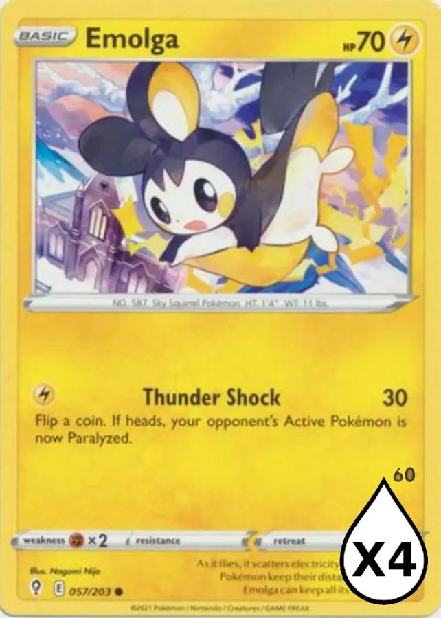 Pokemon - Evolving Skies - Emolga 057/203 - Condition (MINT)