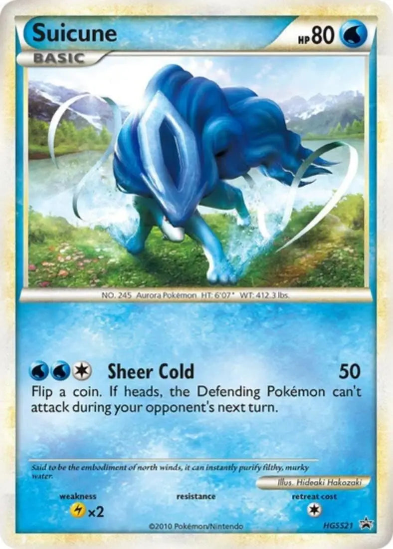 Pokemon - Promo Card - Suicune - HGSS21 - Condition (LP-EX)