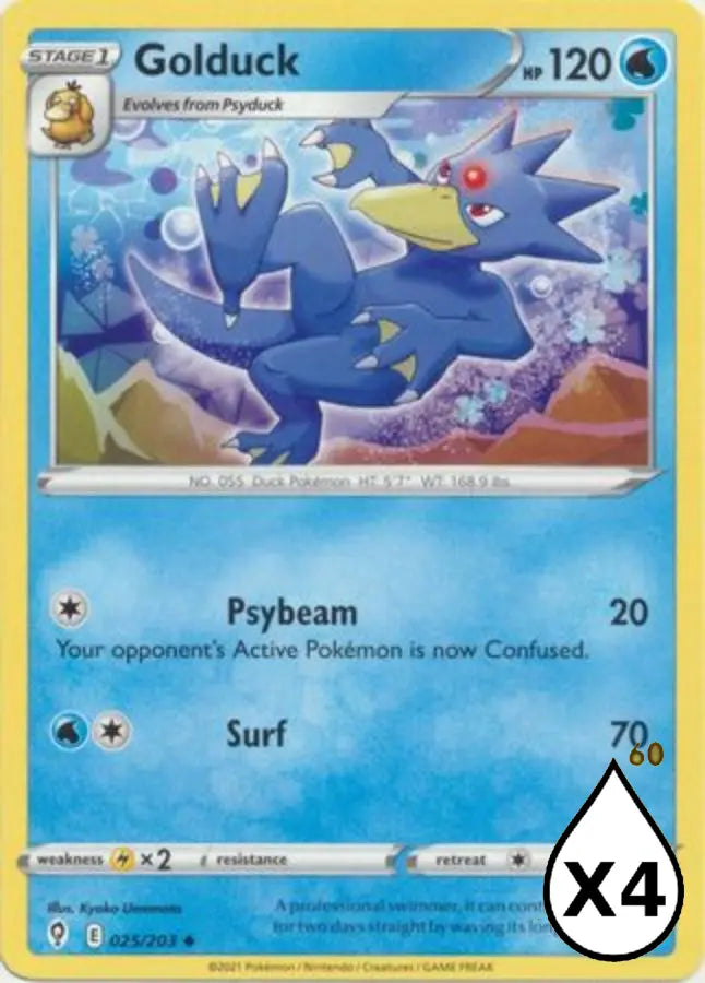Pokemon - Evolving Skies - Golduck 025/203 - Condition (MINT)