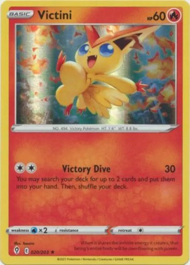 Pokemon - Evolving Skies - Victini 020/203 Holo - Condition (MINT)