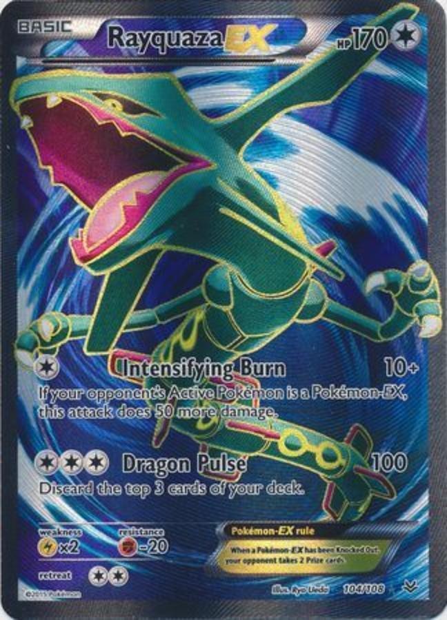 Pokemon - XY Roaring Skies  - Rayquaza EX 104/108 - Condition (EX)