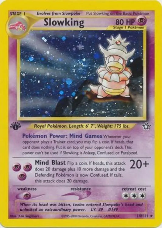 Pokemon - Neo Genesis - Slowking 14/111 - 1st Edition - Condition (LP-EX)
