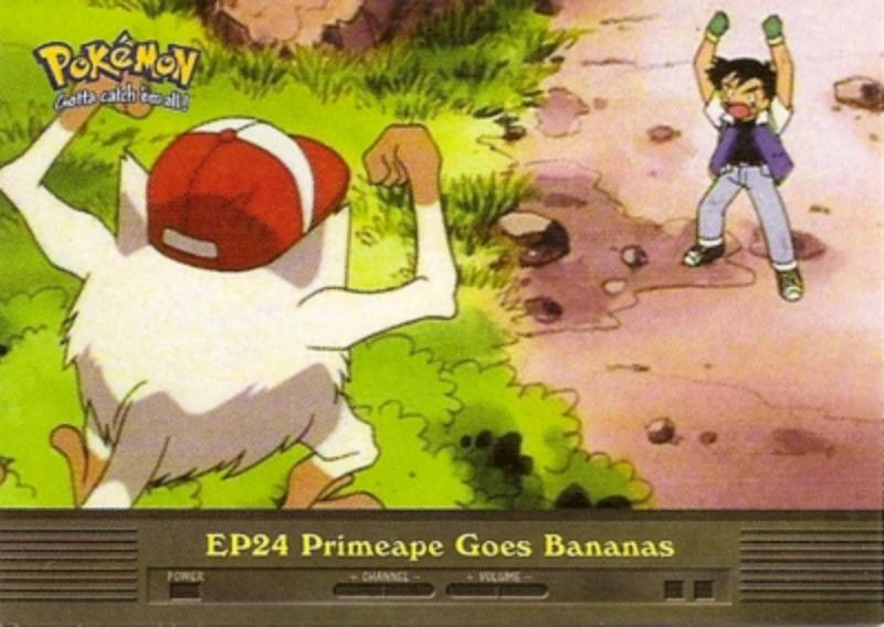 Pokemon - Topps Series 2 - HOLO EP24 Primeape goes Bananas - Condition (NM)