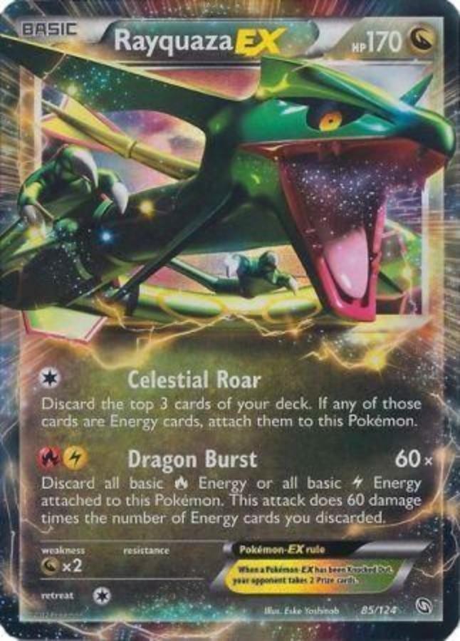 Pokemon - BW Dragon Exalted - Rayquaza EX 85/124 - Condition (MINT)