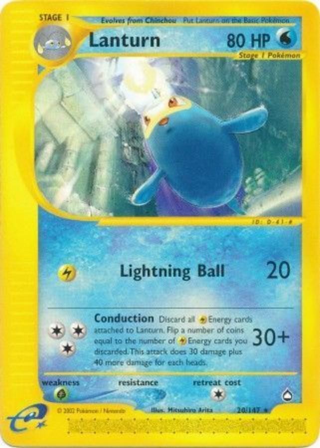 Pokemon - Aquapolis  - Lanturn 20/147- Condition (HP) 