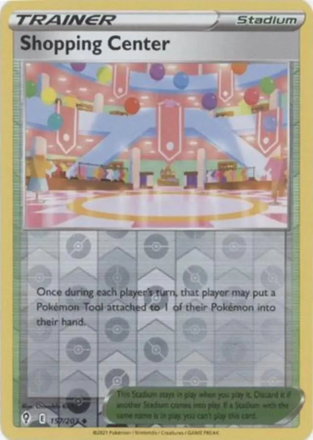 Pokemon - Evolving Skies - Shopping Center 1/203 Reverse Holo - Condition (MINT)