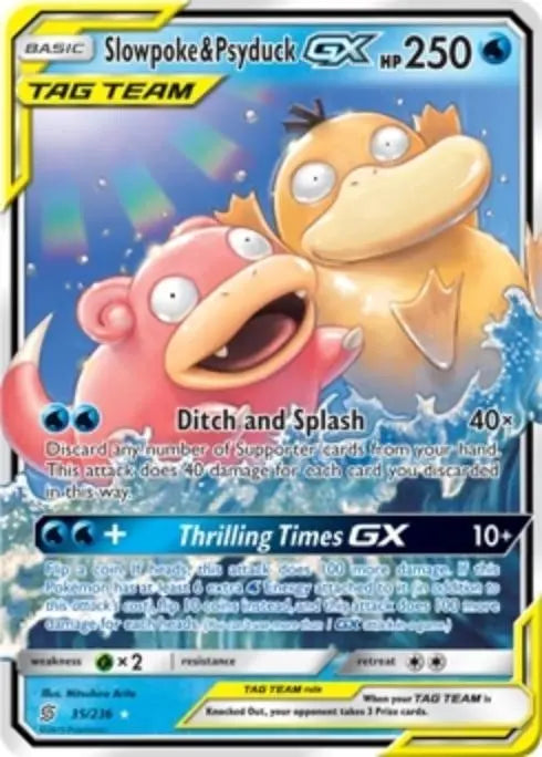 Pokemon - Unified Minds - Slowpoke & Psyduck GX 35/236 - Condition (MINT)