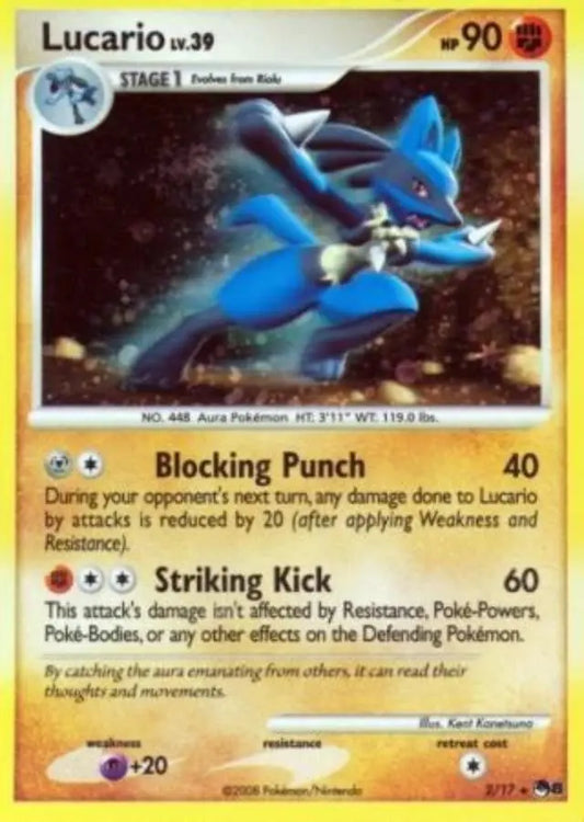 Pokemon - POP Series 8 Promo - Lucario 2/17 - Condition (HP)