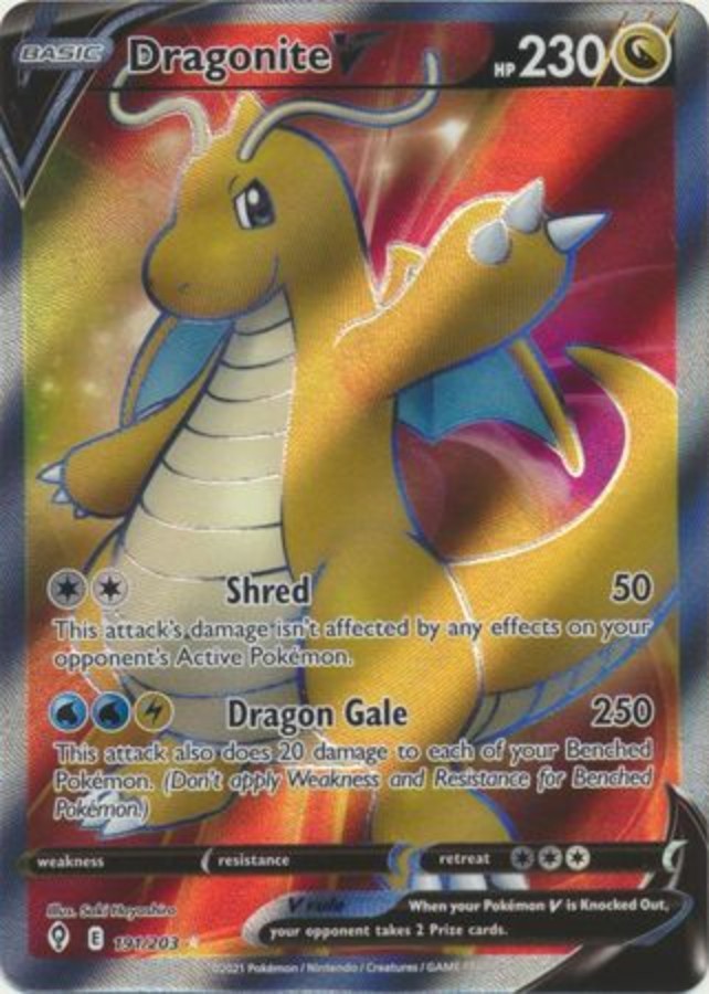 Pokemon - Evolving Skies - Dragonite V  191/203 - Condition (MINT)