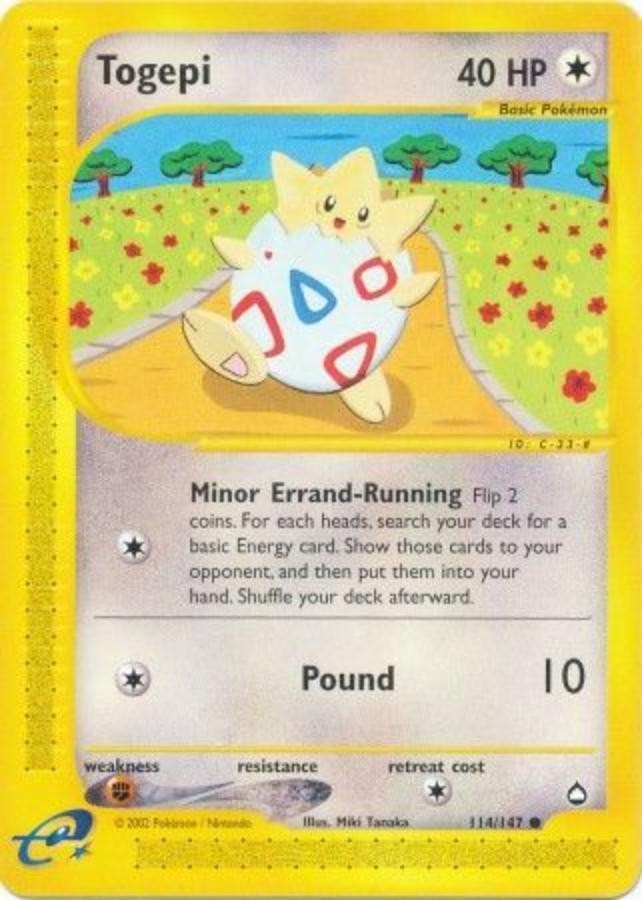 Pokemon - Aquapolis  - Togepi 114/147- Condition (NM) 