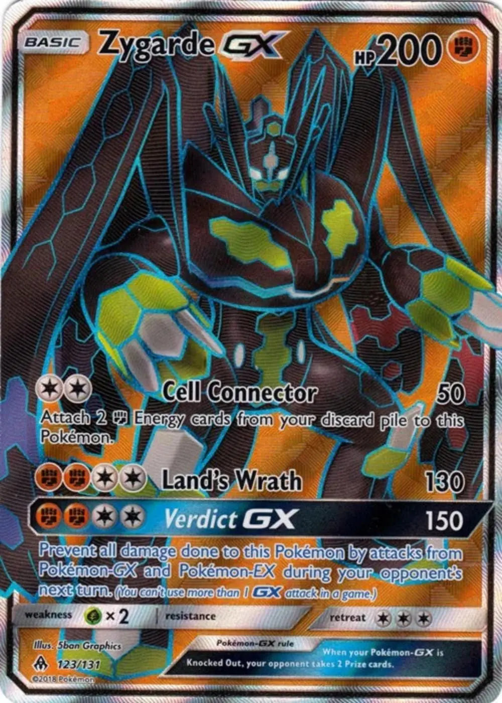 Pokemon - Forbidden Light - Zygarde GX 123/131 - Condition (NM)