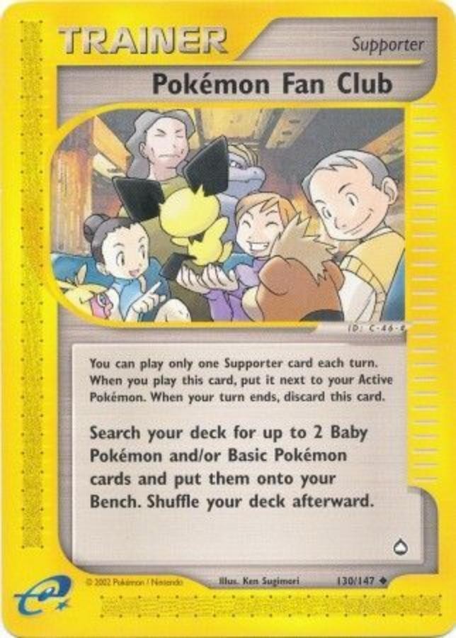 Pokemon - Aquapolis  - Pokemon Fan Club 130/147- Condition (Damaged) 
