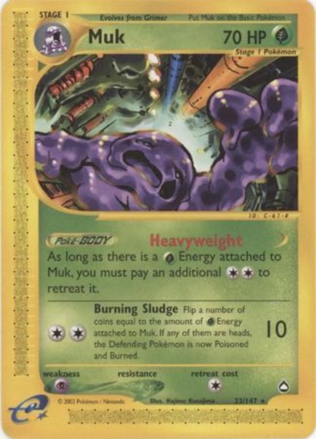 Pokemon - Aquapolis  - Muk 23/147- Condition (Played) 