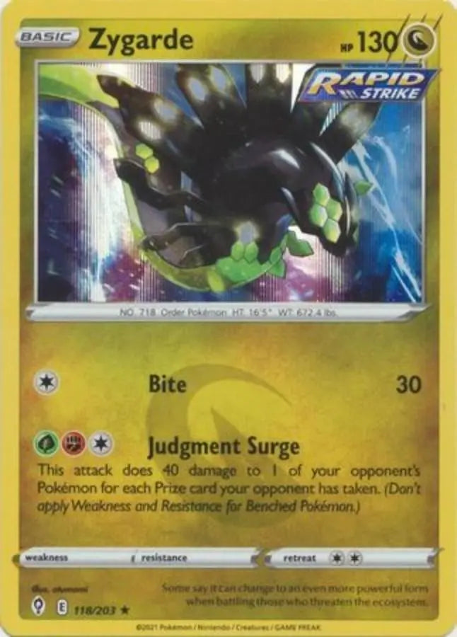 Pokemon - Evolving Skies - Zygarde 118/203 Holo - Condition (MINT)