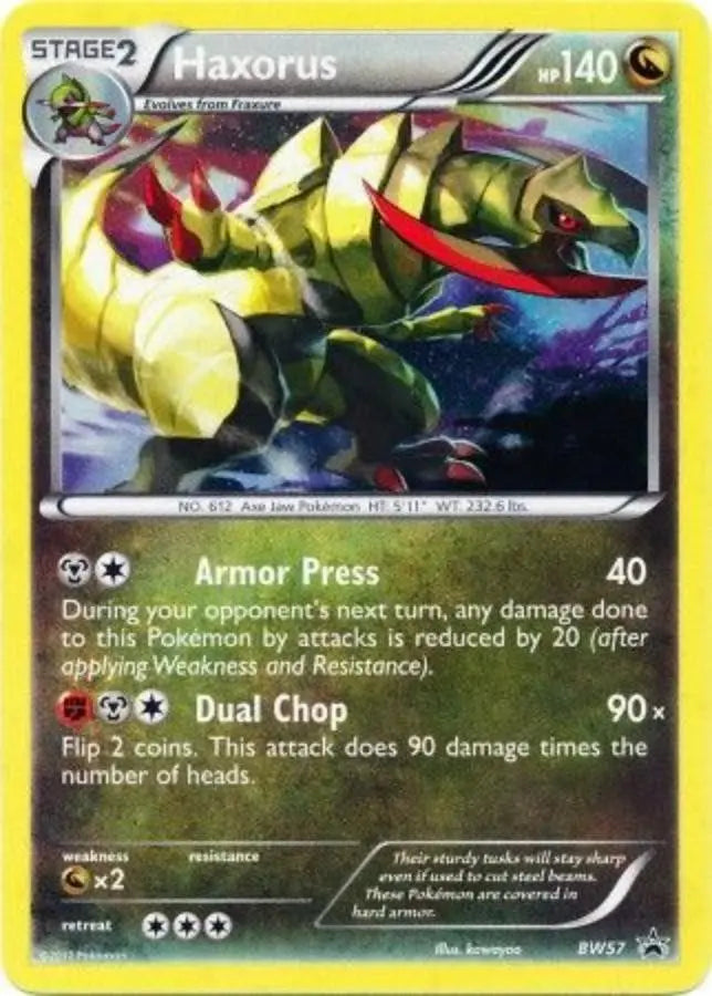 Pokemon - Promo Card - Haxorus - BW57 - Condition (EX)