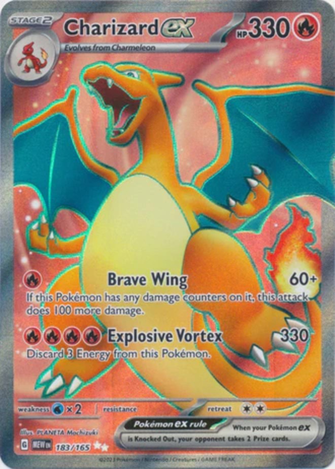 Pokemon - Scarlet & Violet 151 - Charizard EX 183/165 - Condition (MINT)