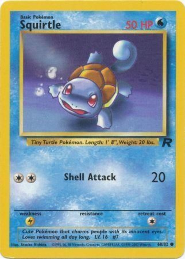Pokemon - Team Rocket - Squirtle 68/82 - Condition (LP)