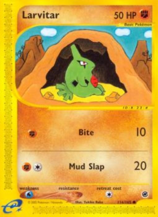 Pokemon - Expedition  - Larvitar 116/165- Condition (LP-EX) 