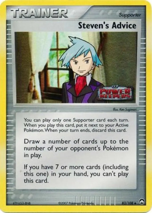 Pokemon - Ex Power Keepers - Steven's Advice 83/108 - Condition (Played)