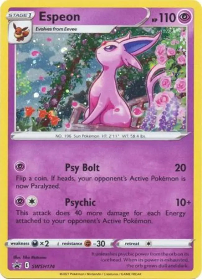 Pokemon - Promo Card - Espeon - SWSH174 - Condition (EX)