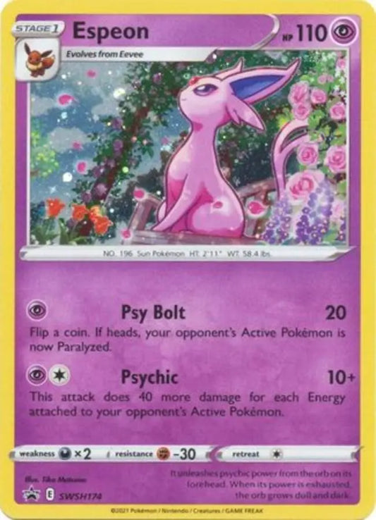 Pokemon - Promo Card - Espeon - SWSH174 - Condition (EX)