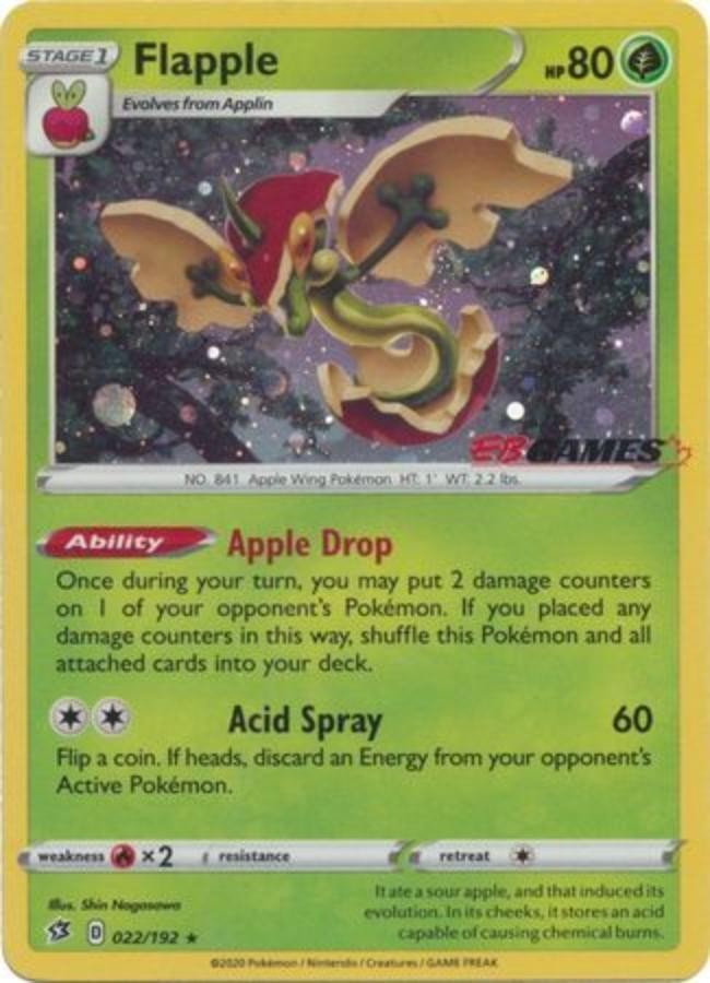 Pokemon - Rebel Clash - Flapple 022/192 - EB Games - Condition (MINT)