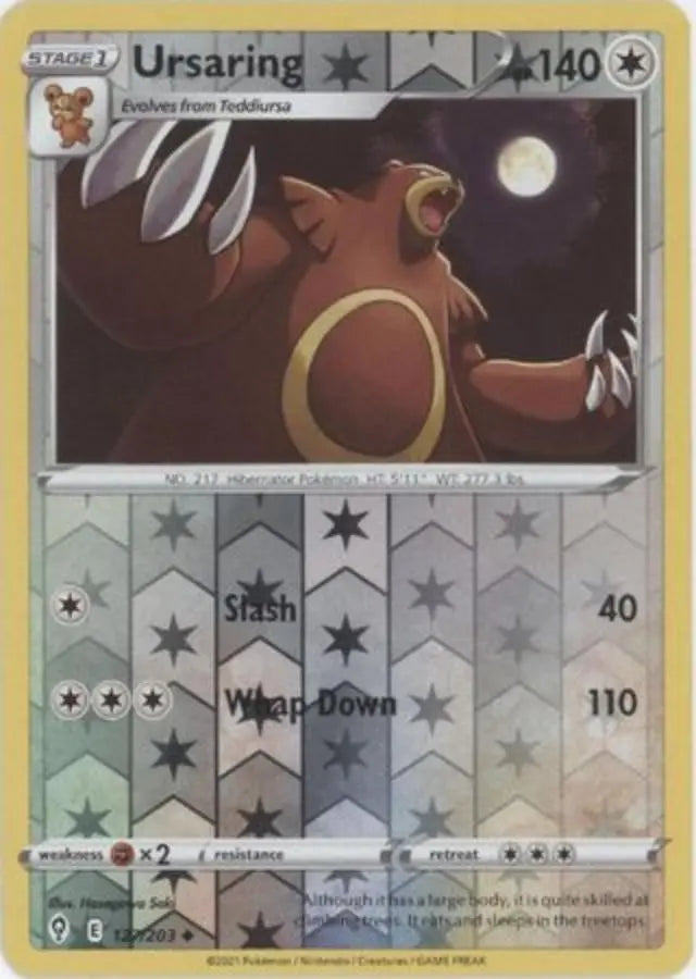 Pokemon - Evolving Skies - Ursaring 127/203 Reverse Holo - Condition (MINT)