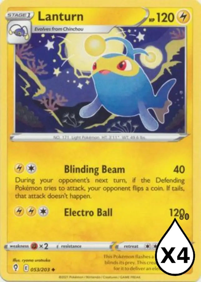 Pokemon - Evolving Skies - Lanturn 053/203 - Condition (MINT)