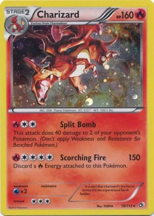 Pokemon - BW Legendary Treasures - Charizard 19/113 - COSMO HOLO Condition (NM)