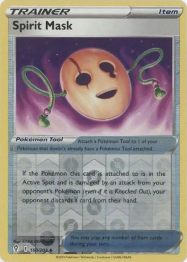 Pokemon - Evolving Skies - Spirit Mask 160/203 Reverse Holo - Condition (MINT)