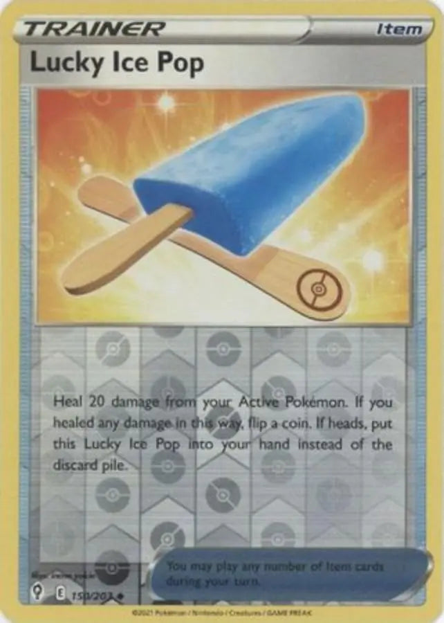 Pokemon - Evolving Skies - Lucky Ice Pop 150/203 Reverse Holo - Condition (MINT)
