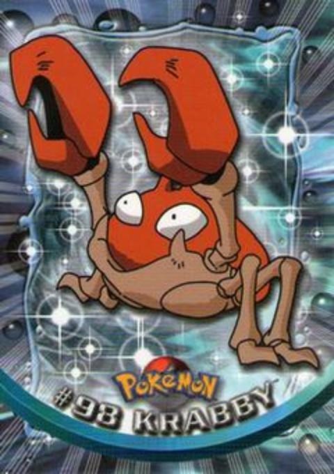 Pokemon - Topps Series 2 - #98 Krabby - Condition (NM)