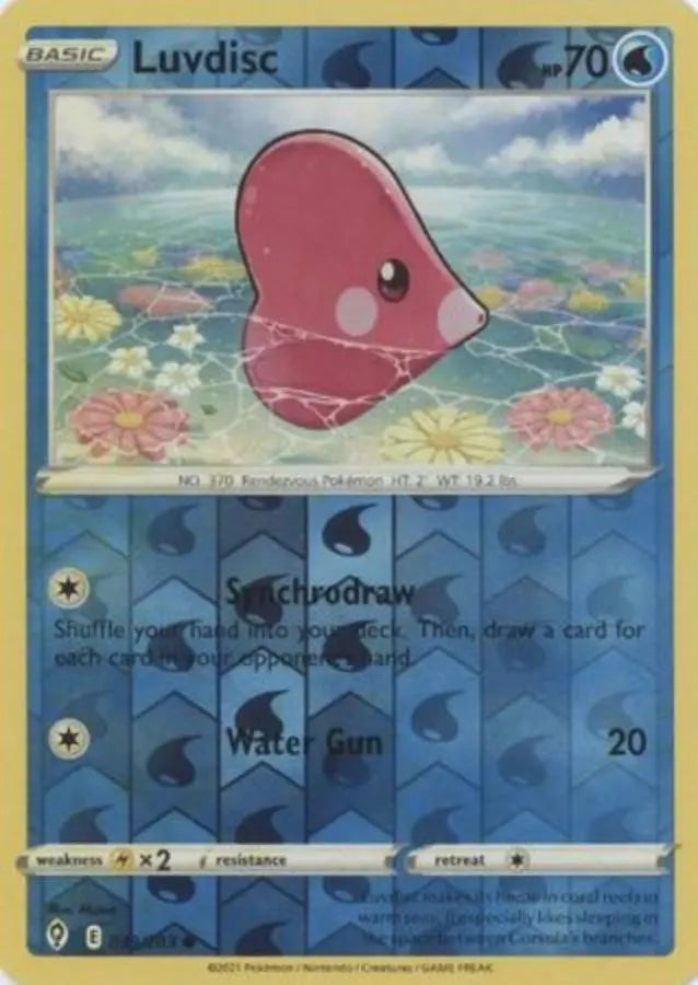 Pokemon - Evolving Skies - Luvdisc 039/203 Reverse Holo - Condition (MINT)