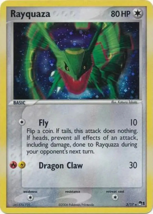 Pokemon - POP Series 1 Promo - Rayquaza 3/17 - Condition (EX)