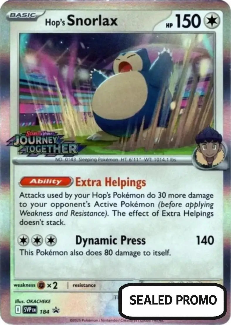 Pokemon - Hop's Snorlax - SVP184 - Pre-Release Promo Deck