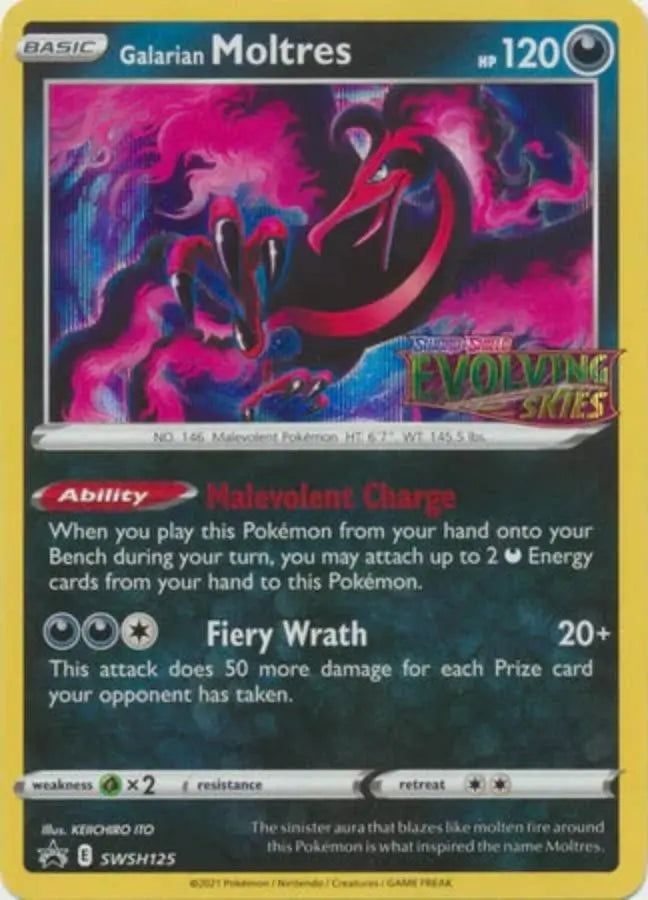 Pokemon - Promo Card - Galarian Moltres - SWSH125 - Condition (MINT)