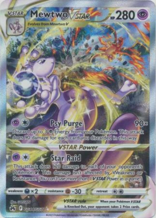 Pokemon - Crown Zenith - Mewtwo Vstar GG44/GG70 - Condition (MINT)