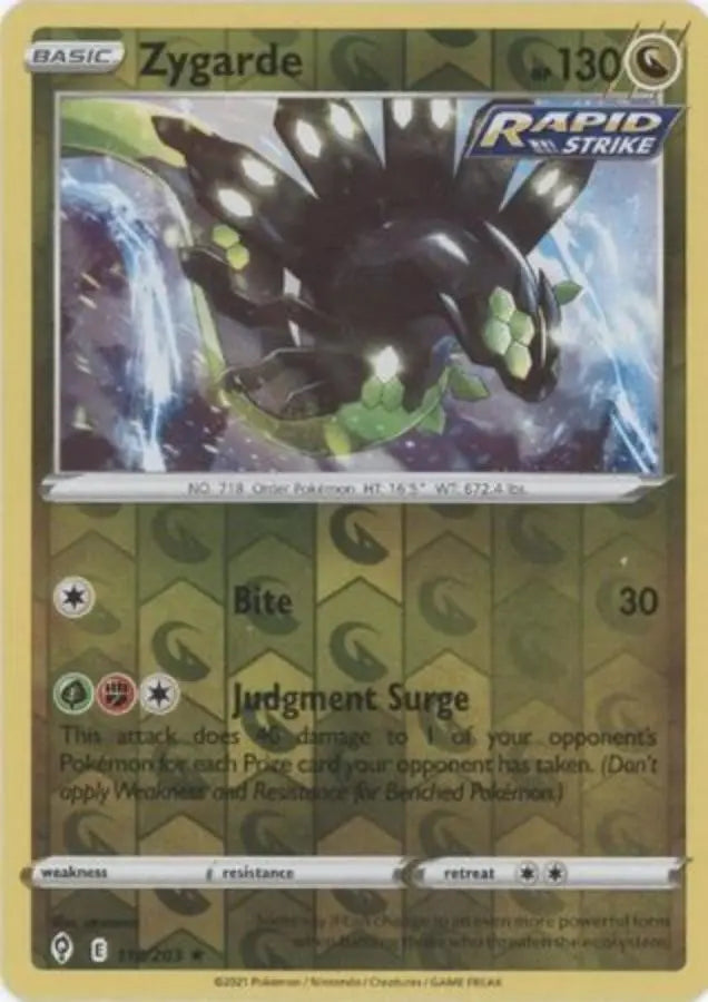 Pokemon - Evolving Skies - Zygarde 118/203 Reverse Holo - Condition (MINT)
