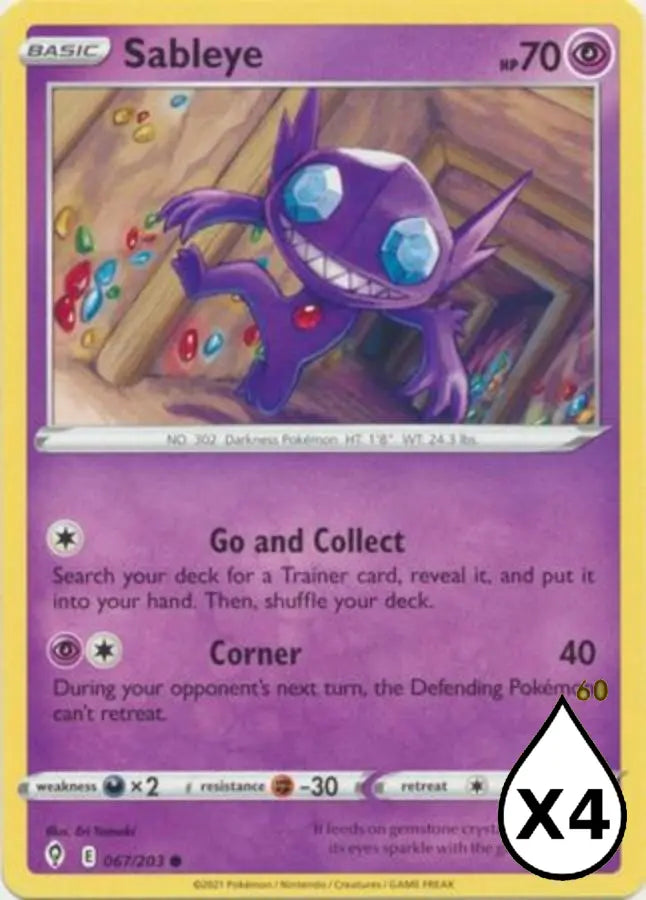 Pokemon - Evolving Skies - Sableye 067/203 - Condition (MINT)